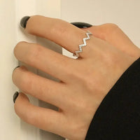 Wave Shape 925 Sterling Silver Ring - Update AvenueRingTrendsi100500433631063100500433631063Wave Shape 925 Sterling Silver RingSilver