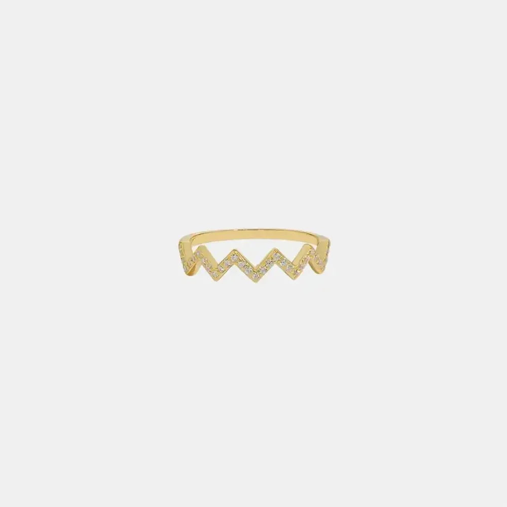 Wave Shape 925 Sterling Silver Ring - Update AvenueRingTrendsi100500433639743100500433639743Wave Shape 925 Sterling Silver RingGold