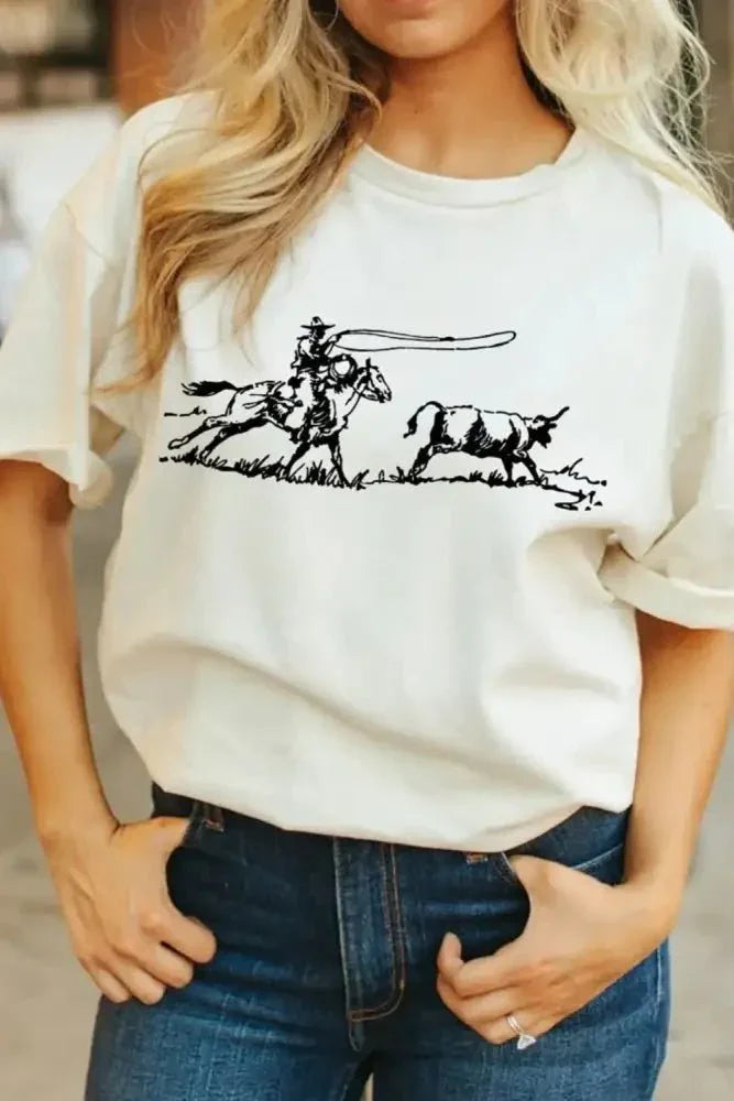 Western Rodeo Graphic Round Neck T Shirt - Update AvenueT-ShirtsTrendsi10010066284501810010066284501887b3347a - 4741 - 43c1 - 8f4d - 1641ea392bd2 - Max - OriginWhite