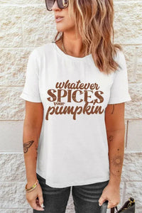 WHATEVER SPICES YOUR PUMPKIN Graphic Tee - Update AvenueHalloweenTrendsi10010169584477710010169584477743db14e54fb54157bfb266ca963baf0f - MaxWhite