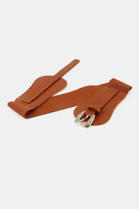 Wide Elastic Belt with Alloy Buckle - Update AvenueTrendsi101300627515103101300627515103Wide Elastic Belt with Alloy BuckleCaramel