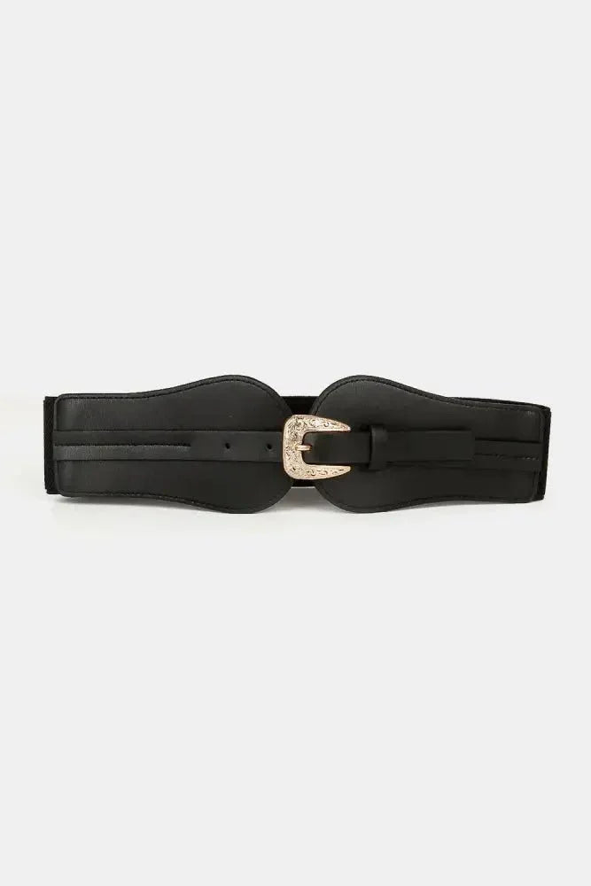 Wide Elastic Belt with Alloy Buckle - Update AvenueTrendsi101300627516336101300627516336Wide Elastic Belt with Alloy BuckleBlack