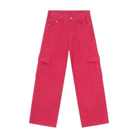 Wide Leg Cargo Jeans - Update AvenueTrendsi100400816160697100400816160697Wide Leg Cargo JeansHot Pink