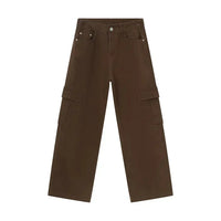 Wide Leg Cargo Jeans - Update AvenueTrendsi100400816162974100400816162974Wide Leg Cargo JeansCoffee Brown