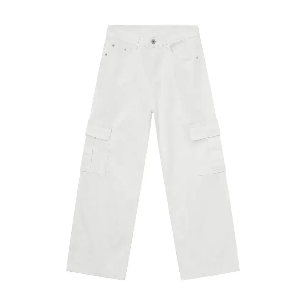 Wide Leg Cargo Jeans - Update AvenueTrendsi100400816165307100400816165307Wide Leg Cargo JeansWhite