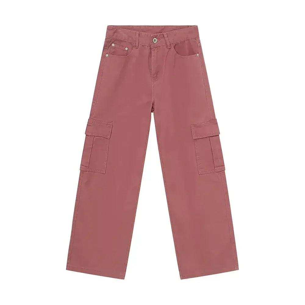 Wide Leg Cargo Jeans - Update AvenueTrendsi100400816166213100400816166213Wide Leg Cargo JeansDusty Pink
