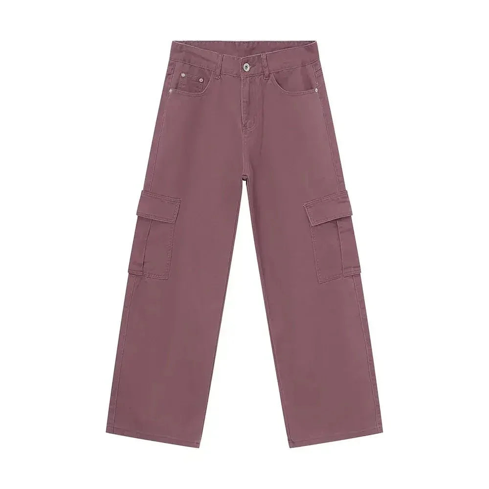 Wide Leg Cargo Jeans - Update AvenueTrendsi100400816169627100400816169627Wide Leg Cargo JeansMoonlit Mauve