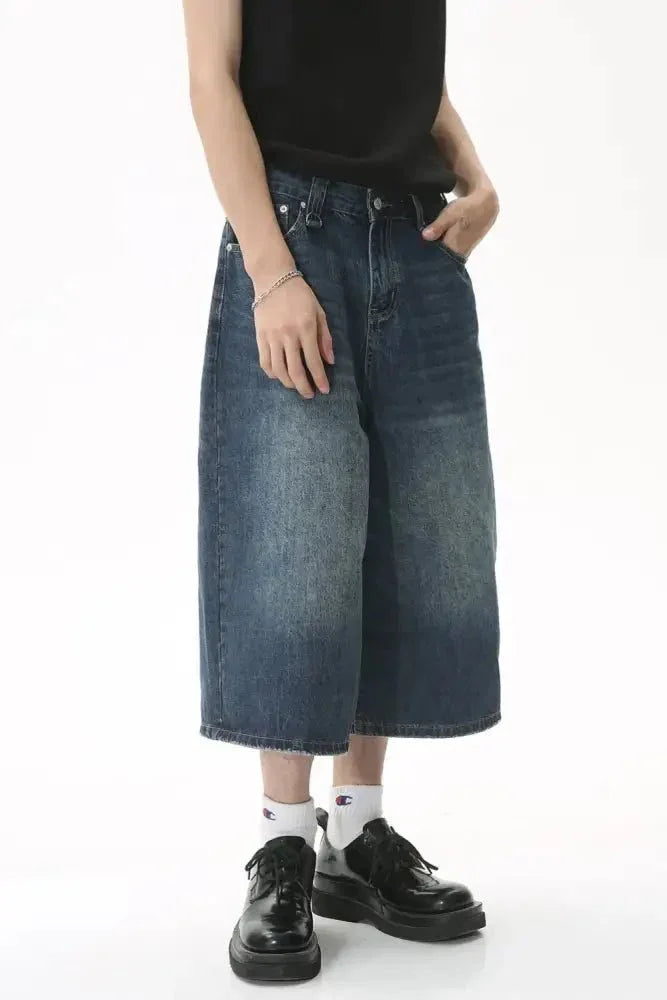 Wide Leg Cropped Jeans - Update AvenueTrendsi100400878702723100400878702723Wide Leg Cropped JeansPeacock Blue