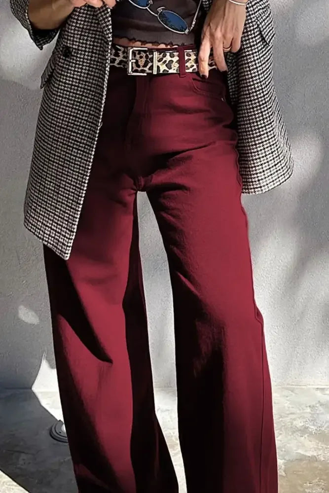 Wide Leg High Waist Fashion Jeans