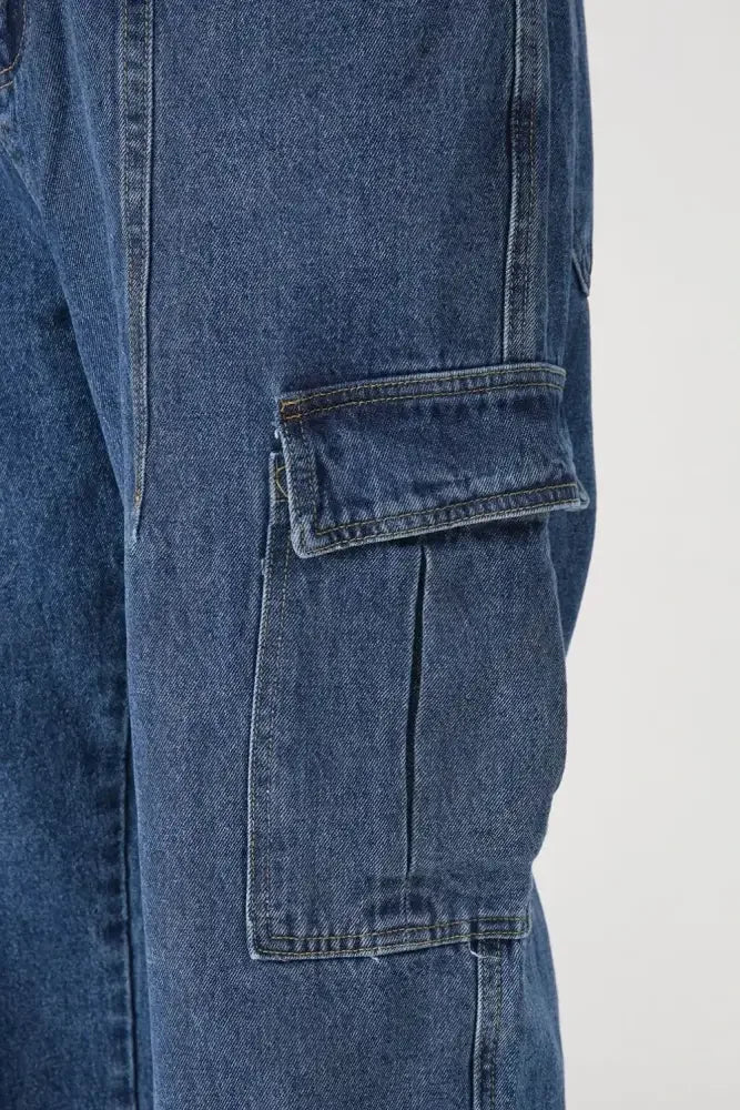 Wide Leg Jeans with Pockets