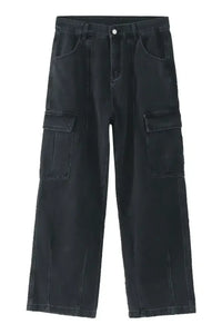 Wide Leg Jeans with Pockets