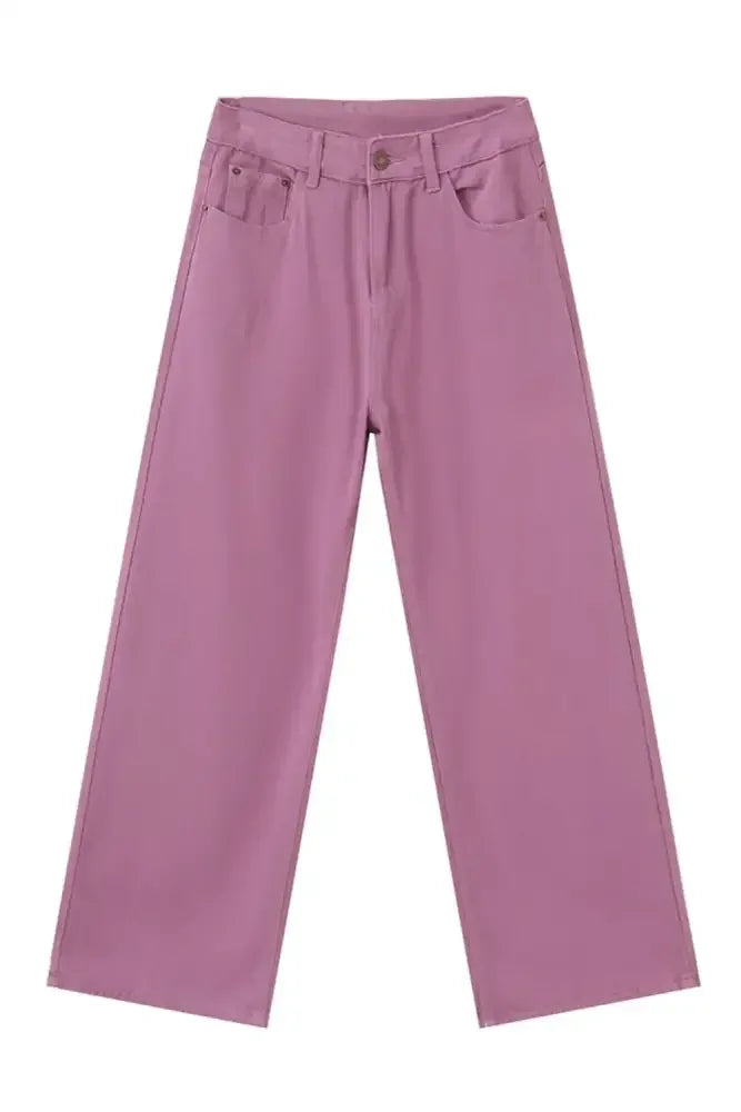Wide Leg Jeans with Pockets