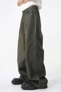 Wide Leg Men's Jeans with Pockets