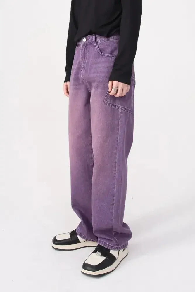 Wide Leg Men's Jeans with Pockets - Update AvenueTrendsi100400851434474100400851434474Wide Leg Men's Jeans with PocketsBlack