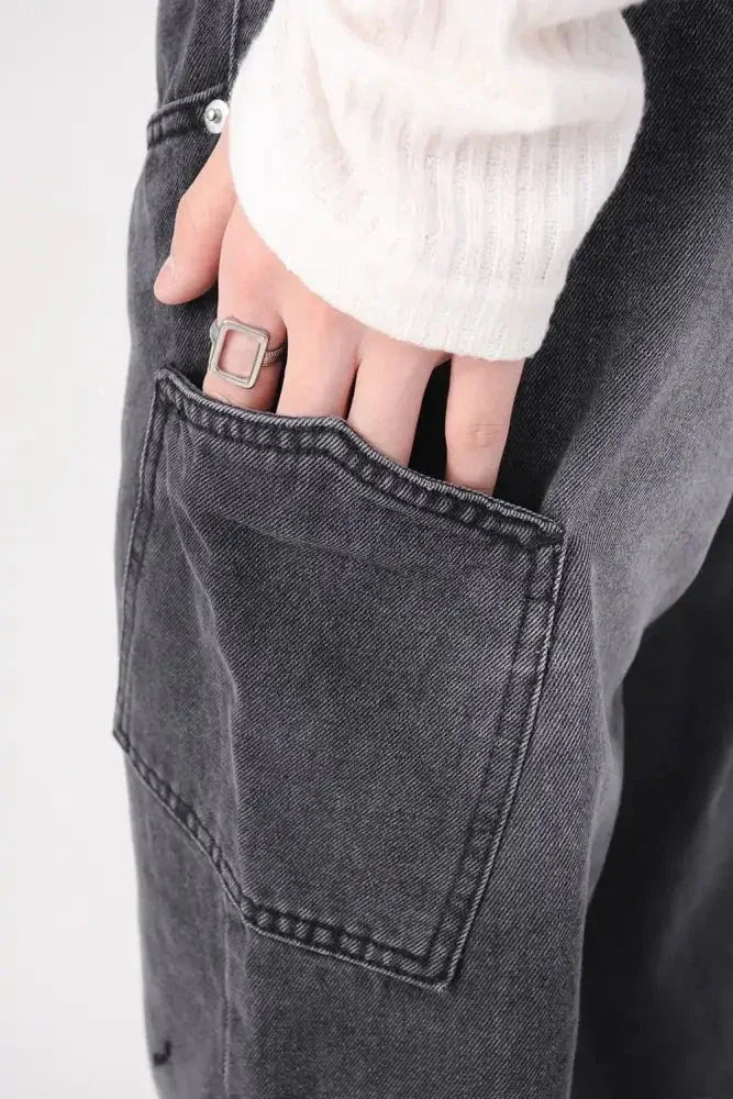 Wide Leg Men's Jeans with Pockets - Update AvenueTrendsi100400851434474100400851434474Wide Leg Men's Jeans with PocketsBlack
