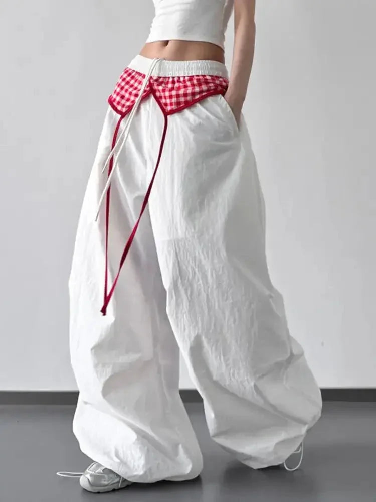 Wide Leg Pants with Checkered Detail - Update AvenueTrendsi100100323681521100100323681521c86385c9 - 4c11 - 4425 - 961e - f2749d05ba4e - Max - OriginWhite