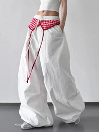 Wide Leg Pants with Checkered Detail - Update AvenueTrendsi100100323681521100100323681521c86385c9 - 4c11 - 4425 - 961e - f2749d05ba4e - Max - OriginWhite