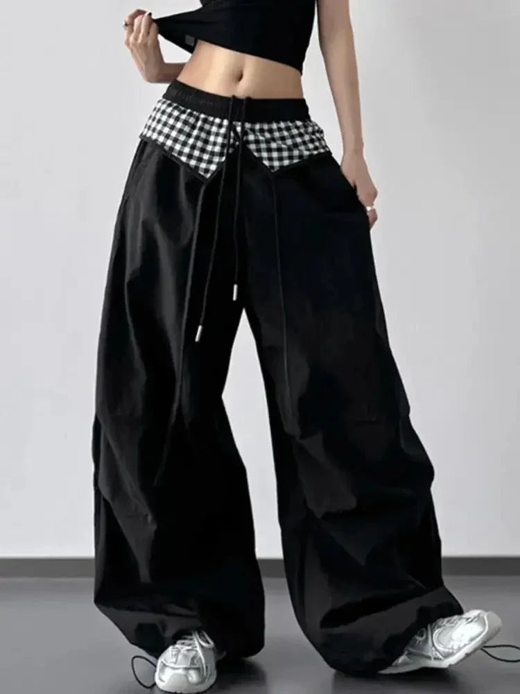 Wide Leg Pants with Checkered Detail - Update AvenueTrendsi100100323685272100100323685272eacb4421 - 607b - 419d - 925c - 45473f1f2dfa - Max - OriginBlack