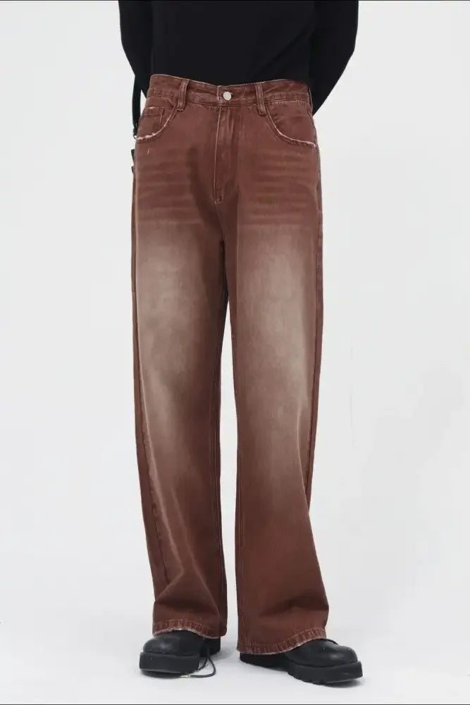 Wide Straight Jeans with Pockets