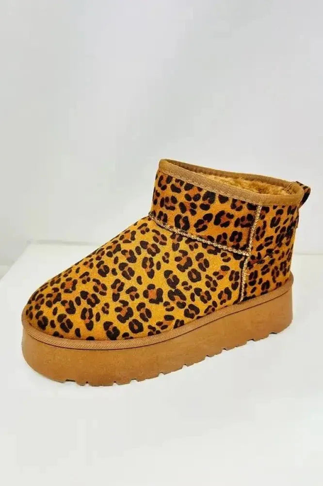 WILD DIVA Leopard Suede Round Toe Platform Booties - Update AvenueTrendsi100600000621390100600000621390WILD DIVA Leopard Suede Round Toe Platform BootiesLeopard
