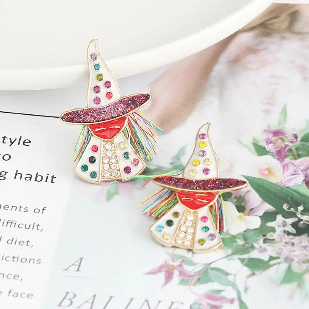 Witch Rhinestone Alloy Earrings - Update AvenueHalloweenTrendsi101300665787654101300665787654b0fd3aa351e0495aa75351bb8f0d9b81 - MaxMulticolor