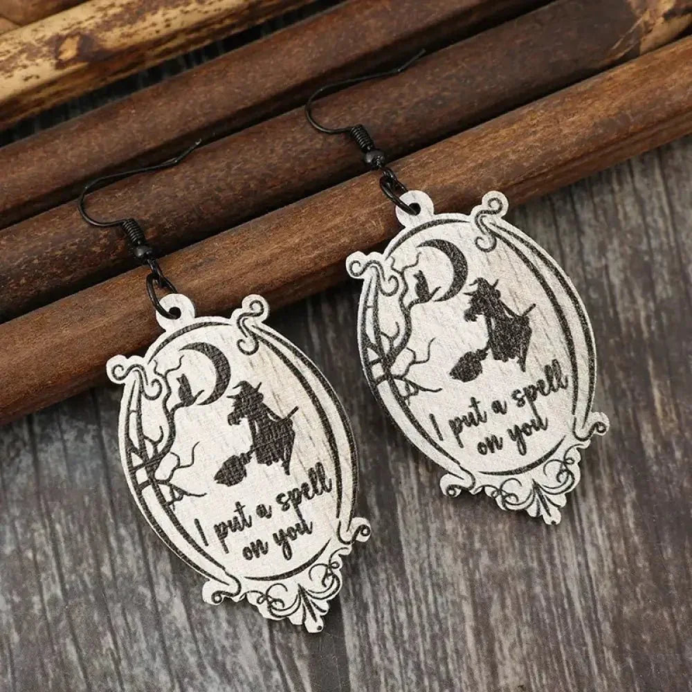 Witch Wooden Dangle Earrings - Update AvenueHalloweenTrendsi1005009154313021005009154313026402639d - d359 - 4136 - 8931 - 5f4073fe2dff - MaxBlack