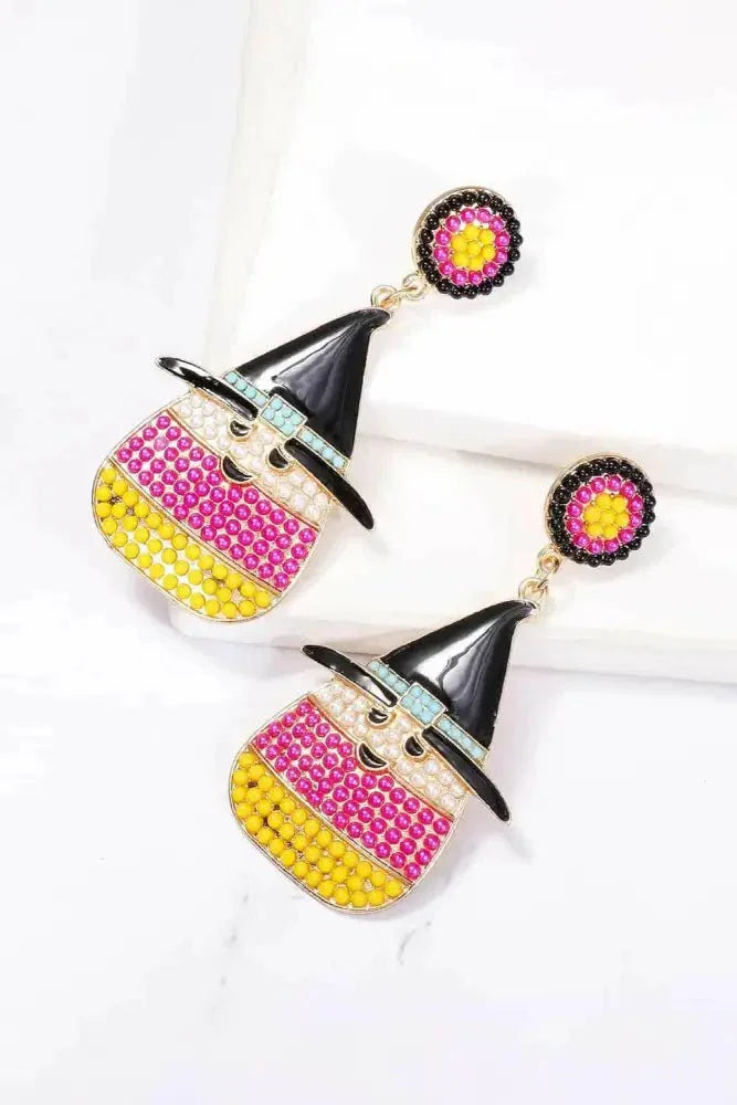 Witch's Hat Shape Synthetic Pearl Dangle Earrings - Update AvenueHalloweenTrendsi1013004577591101013004577591104a78ce14dda34373abe5e28c546dadde - MaxHot Pink