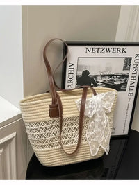 Woven Straw Shoulder Bag