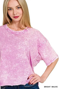 Zenana Acid Crinkle - Washed Oversized T-Shirt - Update AvenueT-ShirtsTrendsi100100317631214100100317631214cda44eb13ff54f9490af406ad204d386 - Max - OriginBRIGHT MAUVE