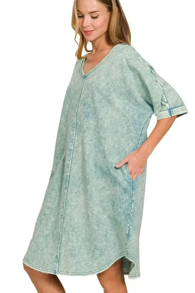 Zenana Acid - washed French Terry Tee Shirts Dress - Update AvenueDaily EssentialsTrendsi1001005753416721001005753416725b3fb72a - 593e - 45f4 - 9011 - a6810beacf1e - Max - OriginASH BLUE