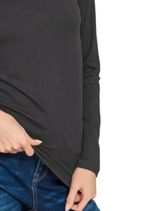 Zenana Brushed Microfiber Long Sleeve V - neck Tee - Update AvenueT-ShirtsTrendsi10010004094133110010004094133199326814 - 4787 - 46b2 - 8df4 - 0ec5d2cc823b - Max - OriginBlack