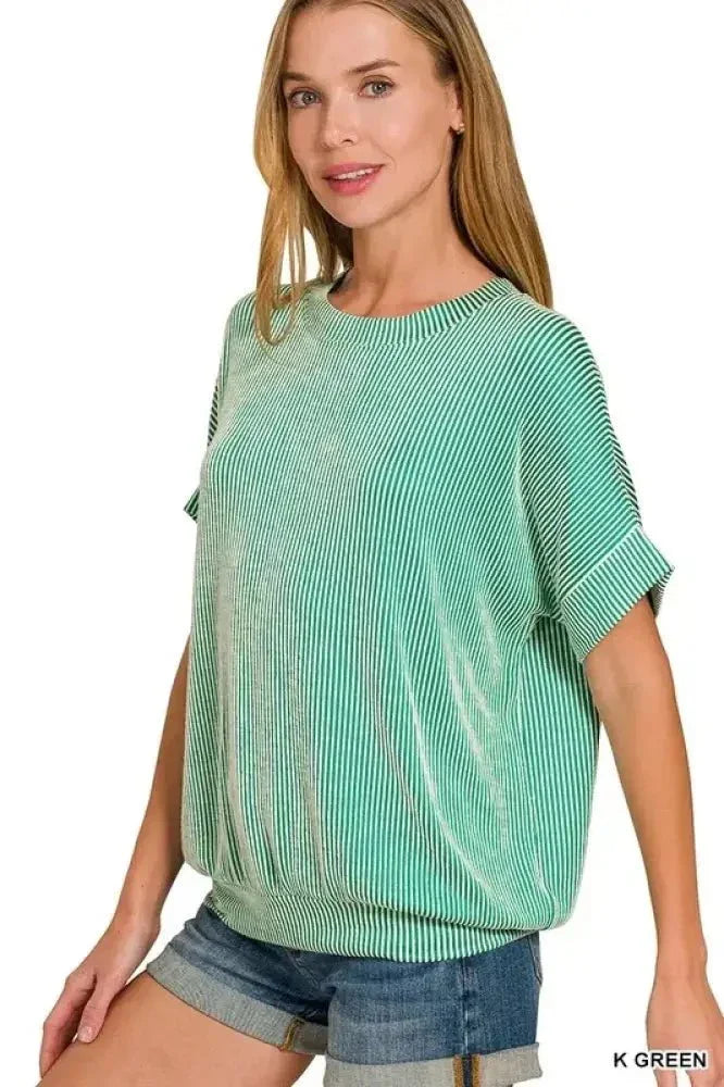 Zenana Corded Rib Short Sleeve T-Shirt - Update AvenueT-ShirtsTrendsi10010045586167410010045586167463ae2eca46594a8ca1d7c7c832f5a6b9 - Max - OriginK GREEN