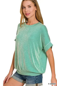 Zenana Corded Rib Short Sleeve T-Shirt - Update AvenueT-ShirtsTrendsi10010045586167410010045586167463ae2eca46594a8ca1d7c7c832f5a6b9 - Max - OriginK GREEN
