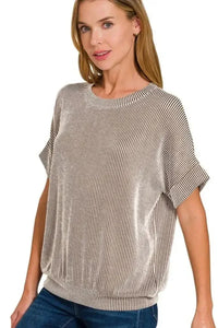 Zenana Corded Rib Short Sleeve T-Shirt - Update AvenueT-ShirtsTrendsi1001008353819431001008353819439ee0915d - 1ab1 - 4d1a - bf0f - f8a4b287b3d6 - Max - OriginBROWN