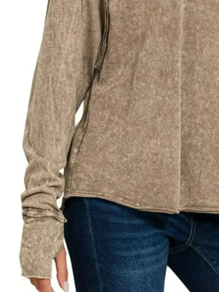 Zenana Crinkle Washed Thumb Hole Cuffs Long Sleeve Top - Update AvenueT-ShirtsTrendsi100100868871310100100868871310b2189156 - f4bd - 4ab0 - 8cd3 - d199ffe3b127 - Max - OriginMOCHA