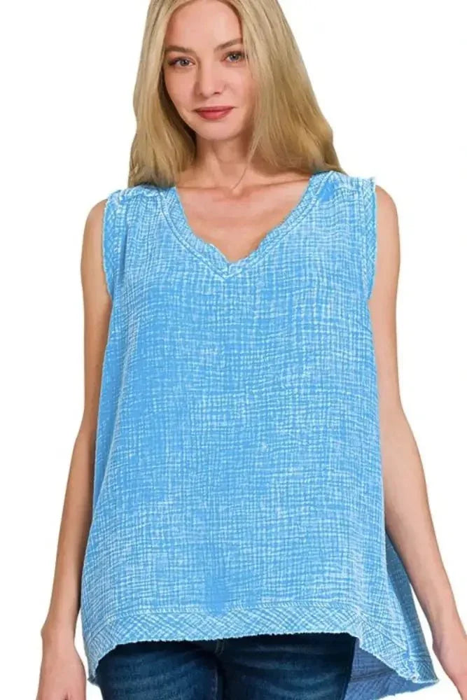 Zenana Double Gauze Raw Edge Acid Washed Tank - Update AvenueTanks & CamisTrendsi100100349381458100100349381458bb0543d4 - 3978 - 4bd6 - a4b6 - ef59363ace55 - Max - OriginDEEP SKY