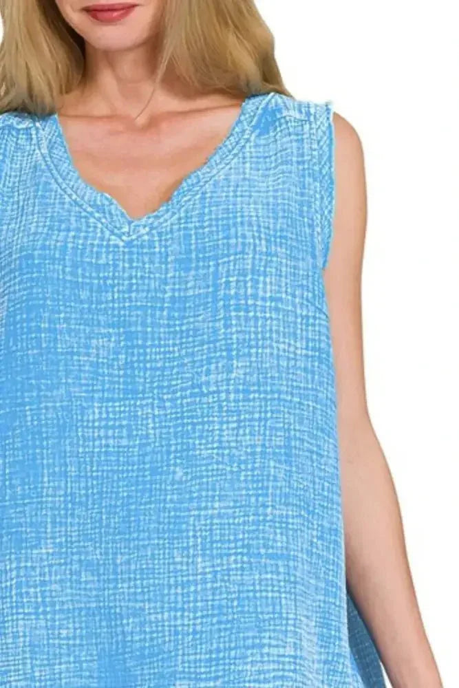 Zenana Double Gauze Raw Edge Acid Washed Tank - Update AvenueTanks & CamisTrendsi100100349381458100100349381458194d867c - 9b7e - 47ba - a142 - 3de916bf3527 - Max - OriginDEEP SKY