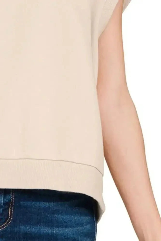 Zenana French Terry Round Neck Cap Sleeve T-Shirt - Update AvenueT-ShirtsTrendsi100100470341753100100470341753b23fe8c4 - f4a0 - 4b45 - 9353 - f6a17751c55c - Max - OriginSAND BEIGE