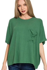 Zenana Oversized Ribbed Round Neck Short Sleeve Tee - Update AvenueT-ShirtsTrendsi1001000106519151001000106519157024c5cb - e967 - 4113 - bcd6 - 5a3a7a5f03c8 - Max - OriginDK GREEN