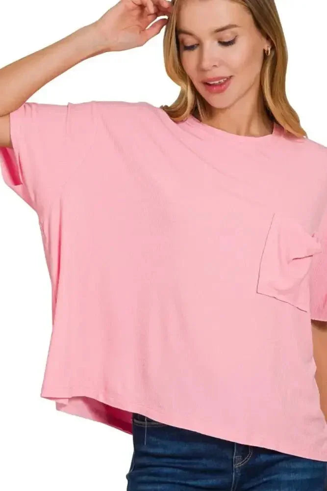 Zenana Oversized Ribbed Round Neck Short Sleeve Tee - Update AvenueT-ShirtsTrendsi1001001606813051001001606813051726abdc - 7837 - 4c4e - 9006 - 7bde0d854a0f - Max - OriginDK PINK