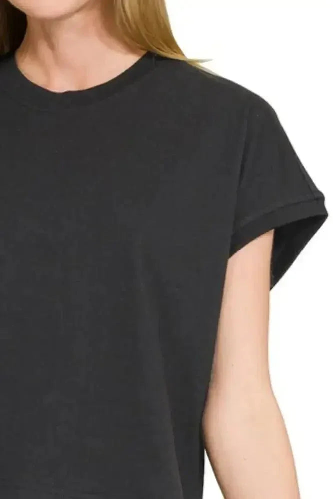 Zenana Premium Cotton Relaxed Crop Tee - Update AvenueT-ShirtsTrendsi1001004942614491001004942614493df73e64 - f3ba - 44d4 - 9974 - 81d1ff68311b - Max - OriginBLACK
