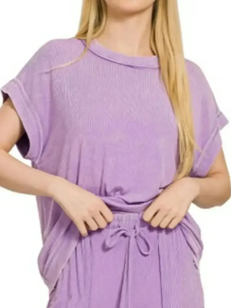 Zenana Ribbed Acid Wash Rayon Top & Pants Set - Update AvenueDaily EssentialsTrendsi1001007031815681001007031815685c1a0af0 - 056b - 4fb0 - a4fe - e9c5a5d47824 - Max - OriginLAVENDER