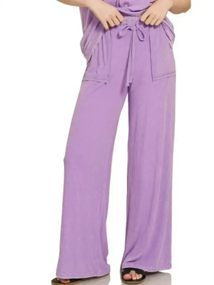 Zenana Ribbed Acid Wash Rayon Top & Pants Set - Update AvenueDaily EssentialsTrendsi1001007031815681001007031815686294c498 - 2a44 - 447a - 8a94 - a59f81bba268 - Max - OriginLAVENDER
