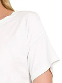 Zenana Ribbed Round - Neck Crop T-Shirt - Update AvenueT-ShirtsTrendsi100100568751089100100568751089a80bc9c0 - aa4c - 45c0 - a493 - 54ec947976ec - Max - OriginWHITE