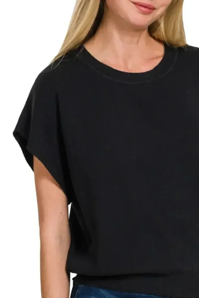 Zenana Round Neck Short Dolman Sleeve Sweater - Update AvenueT-ShirtsTrendsi100100288941268100100288941268dc1f8a2e - 7938 - 4912 - b26f - 1a2268c8df5f - Max - OriginBLACK
