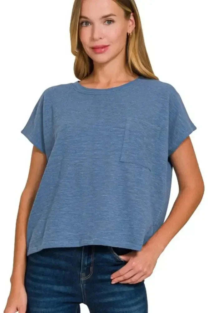 Zenana Round Neck Short Sleeve T-Shirt - Update AvenueT-ShirtsTrendsi100100244641597100100244641597f3d6bd65 - 1e2e - 45c9 - 83b1 - e74710b24e73 - Max - OriginDUSTY BLUE