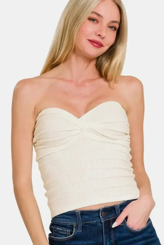 Zenana Ruched Twisted Sweetheart Neck Top - Update AvenueFestival VibesTrendsi10010068586134210010068586134243c9b920 - f214 - 42fa - 92fa - 91a25b4e372b - MaxIvory