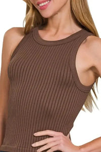 Zenana Seamless Ribbed Crop Tank - Update AvenueTrendsi1001003943517681001003943517682623fb66 - a355 - 4717 - bff3 - 2bdbb6a9ea7f - Max - OriginBROWN