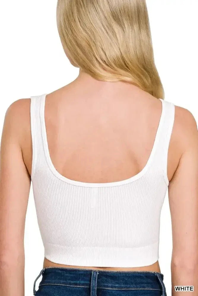 Zenana Seamless Split Neck Bra Tank Top - Update AvenueTrendsi100100677901791100100677901791fa2900ed4fb24c669d115f23e828fcc9 - Max - OriginWHITE