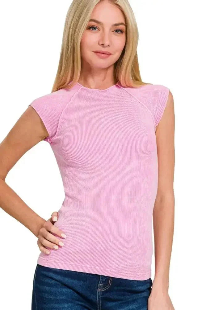 Zenana Stone Washed Ribbed Seamless Top - Update AvenueT-ShirtsTrendsi10010061791198310010061791198334a6d40c - ba99 - 437f - a74a - 3466bca6eb40 - Max - OriginCANDY PINK